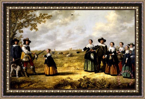 Albert Cuyp Portrait of a Family in a Landscape Framed Print