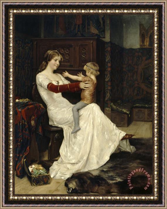 Albert Edelfelt Queen Bianca Framed Painting