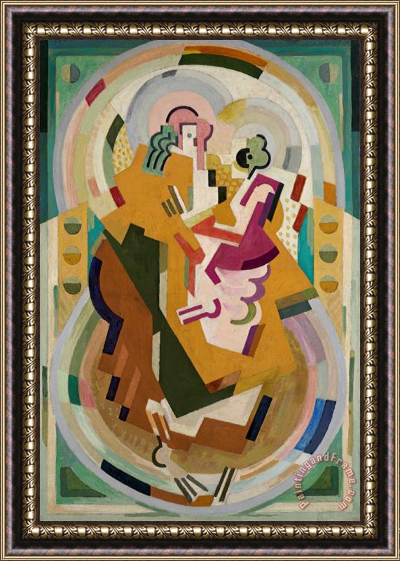 Albert Gleizes Figure Suggeree Dans Une Peinture Mesure Cadence Rythme Framed Print