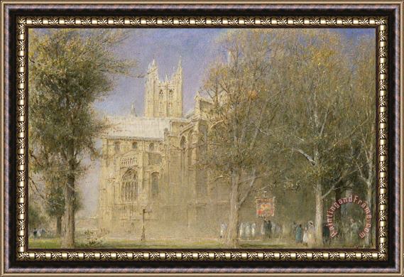 Albert Goodwin Canterbury Cathedral Framed Painting