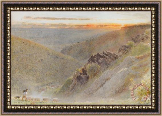 Albert Goodwin Dartmoor, Gorge of The Teign Framed Print