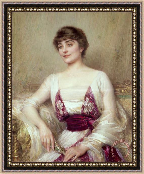 Albert Lynch Portrait Of A Countess Framed Print