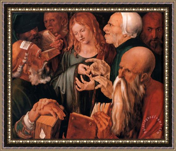 Albrecht Durer Christ Among The Doctors Framed Print