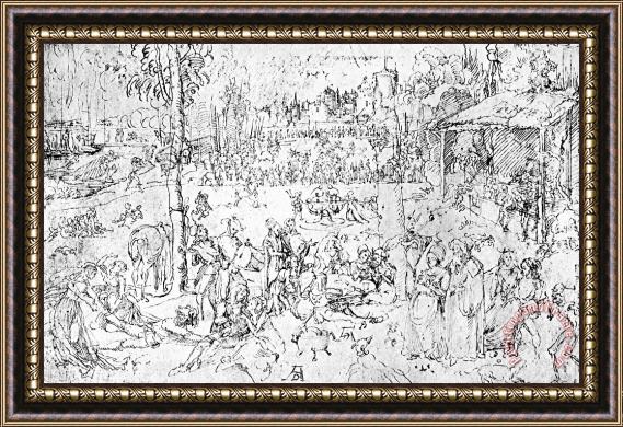 Albrecht Durer Durer Drawing Pleasures Of The World Framed Painting