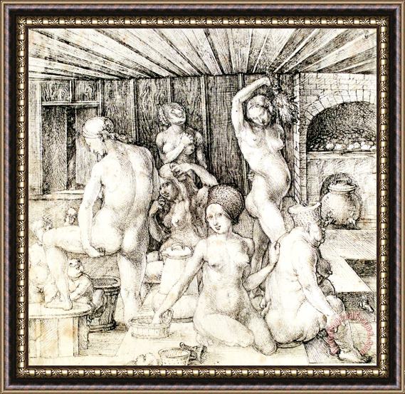 Albrecht Durer Durer Woman's Bath Drawing Framed Print