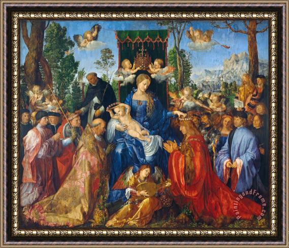 Albrecht Durer Feast of Rose Garlands Framed Painting