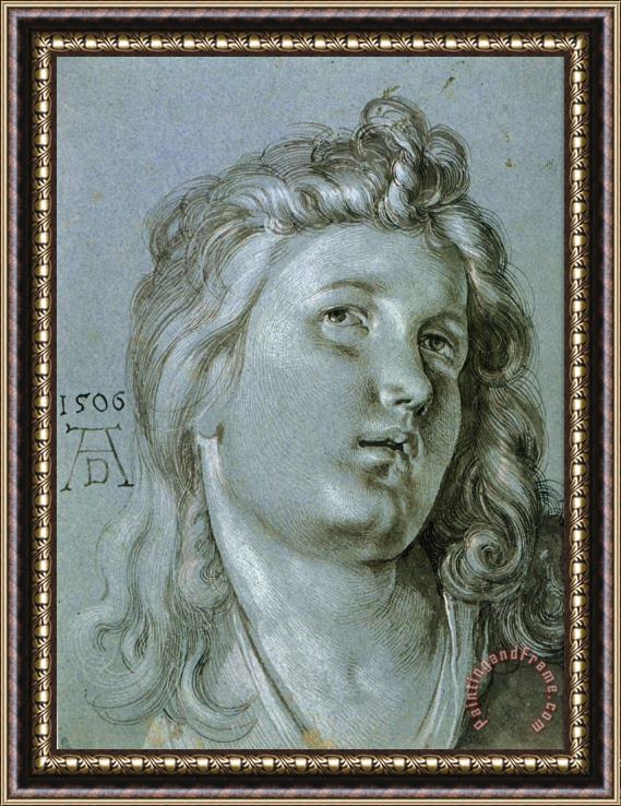 Albrecht Durer Head of an Angel Framed Painting