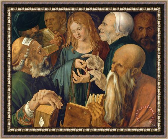 Albrecht Durer Jesus Among The Doctors Framed Painting