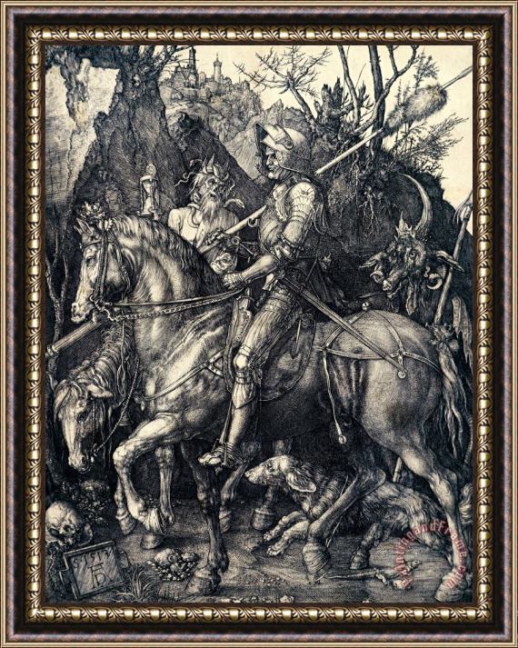 Albrecht Durer Knight Death And The Devil Framed Painting