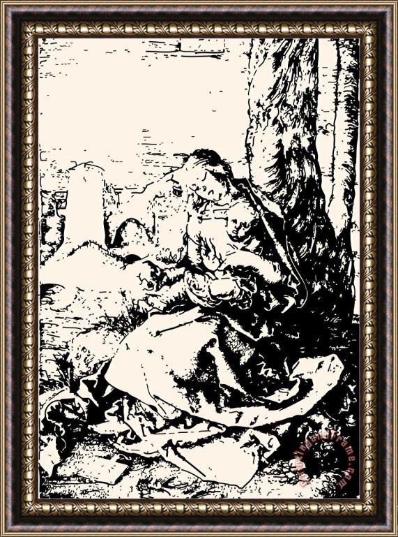 Albrecht Durer Madonna With The Pear Engraving Framed Painting