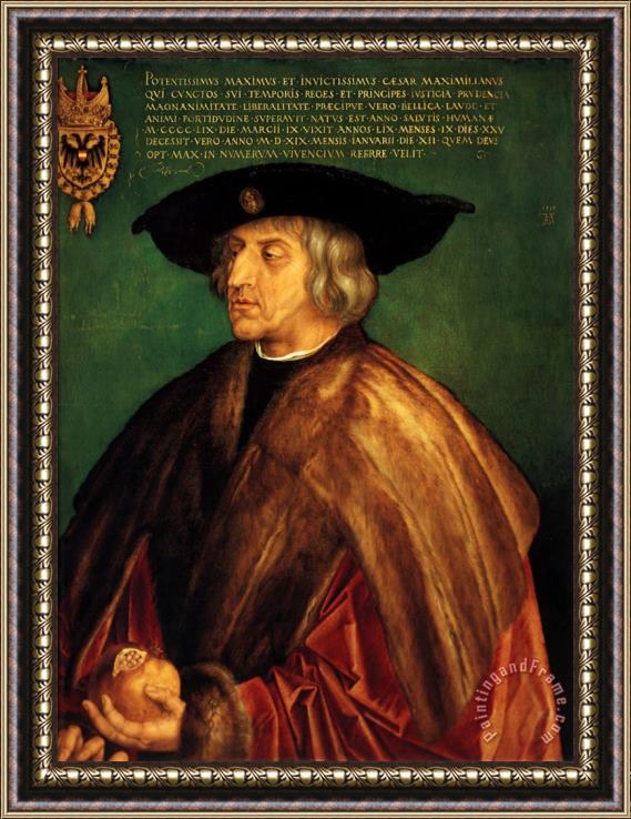 Albrecht Durer Portrait of Emperor Maximillian I Framed Painting