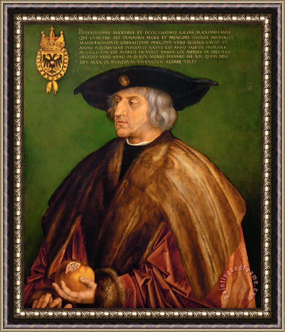 Albrecht Durer Portrait of Maximilian I Framed Painting