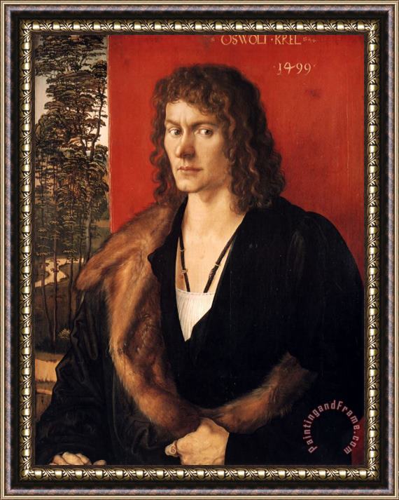 Albrecht Durer Portrait of Oswald Krel Framed Painting