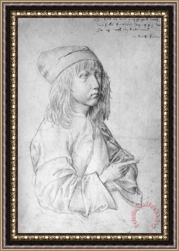 Albrecht Durer Self Portrait at 13 Framed Painting