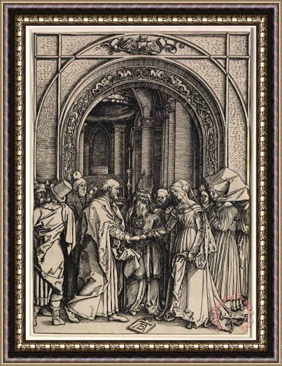 Albrecht Durer The Betrothal of The Virgin Framed Painting