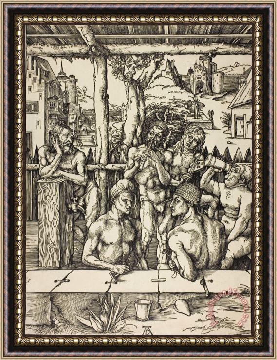 Albrecht Durer The Men's Bath Framed Print
