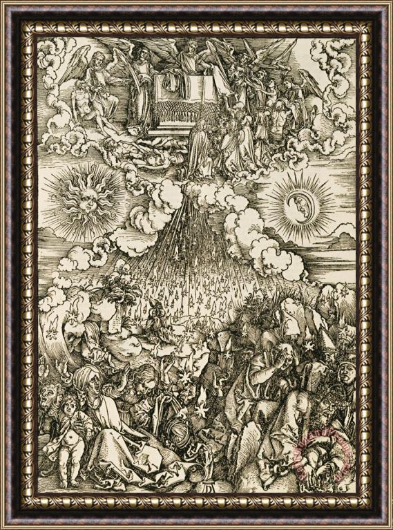 Albrecht Durer The Opening of The Sixth Seal Framed Painting