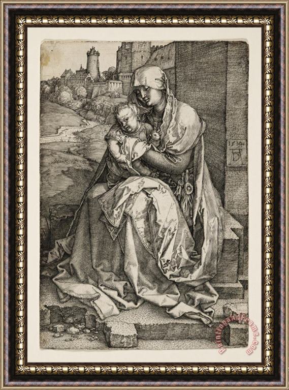 Albrecht Durer The Virgin Sitting by a Wall Framed Print