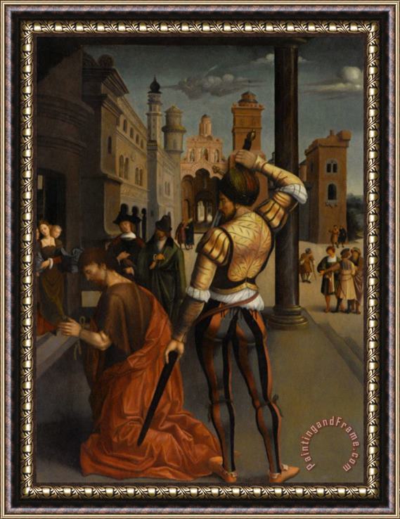 Alejo Fernandez The Decapitation of Saint John Framed Painting