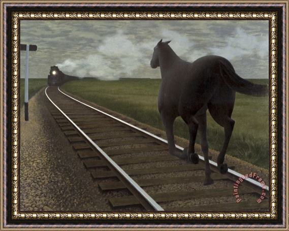 Alex Colville Horse And Train Framed Print