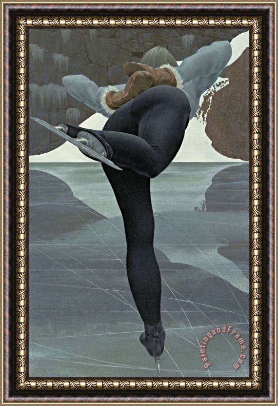 Alex Colville Skater Framed Painting