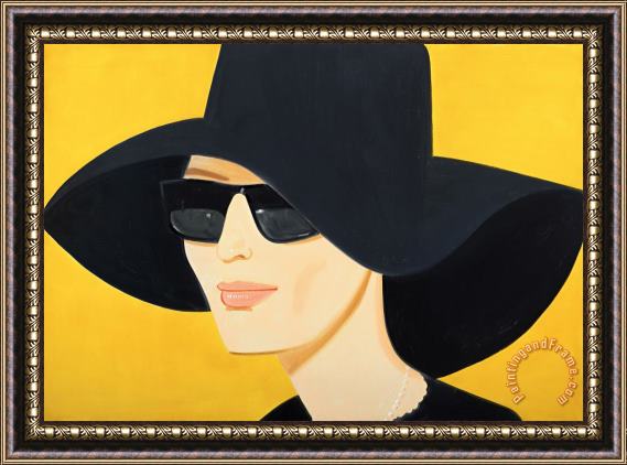 Alex Katz Black Hat #2, 2010 Framed Painting