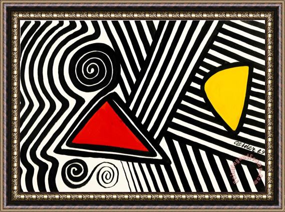 Alexander Calder Red, Yellow And Maze Framed Painting