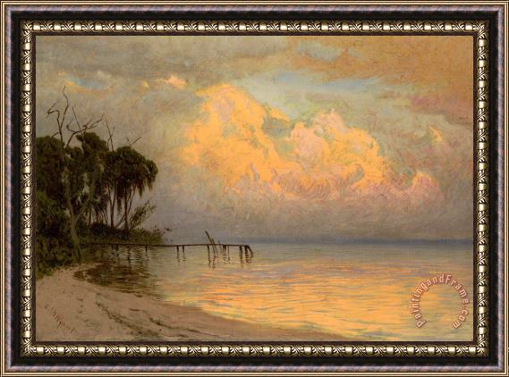 Alexander Helwig Wyant Florida Sunset, C. 1885 1892 Framed Painting