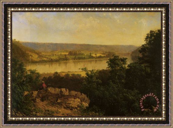 Alexander Helwig Wyant Hudson River View Framed Painting