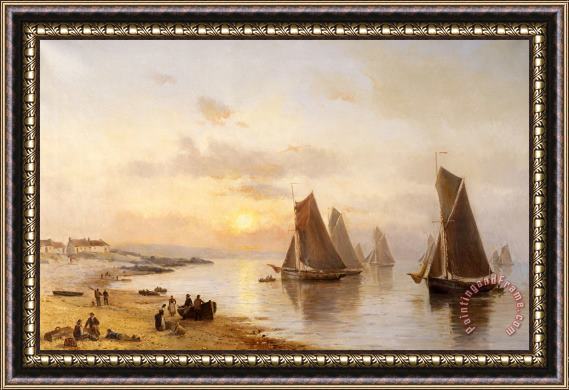 Alexander Williams When The Boats Come Home Framed Painting