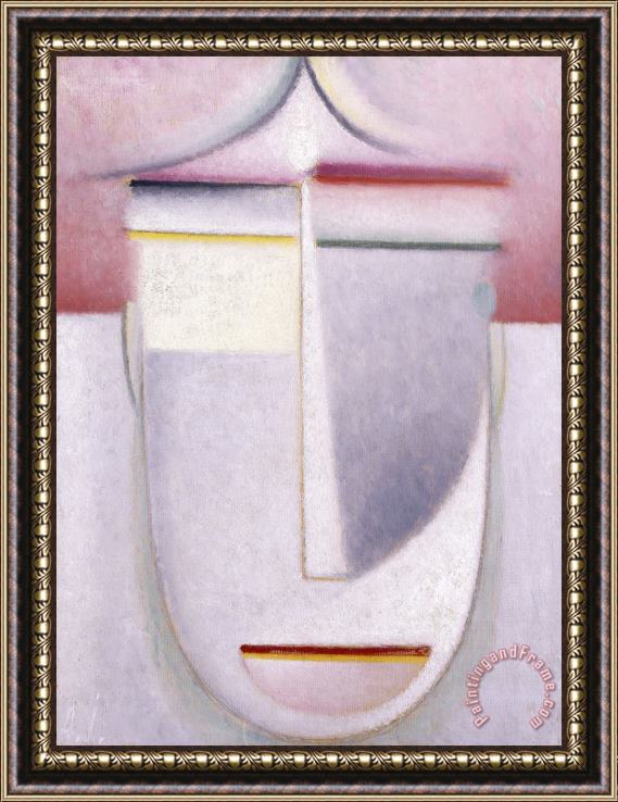 Alexei Jawlensky Abstract Head: Composition No 2 'winter' Framed Painting