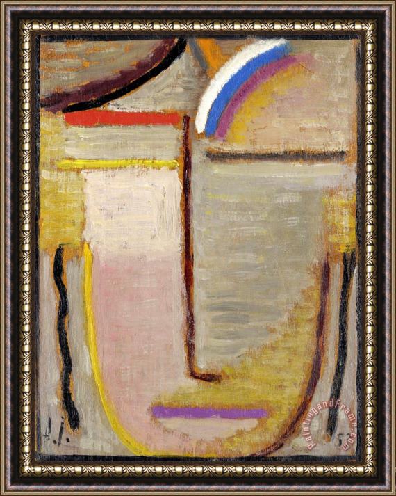 Alexei Jawlensky Abstract Head Framed Painting