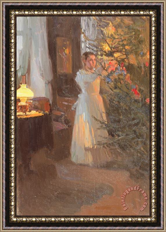 Alexei Mikhailovich Korin The Christmas Tree Framed Painting