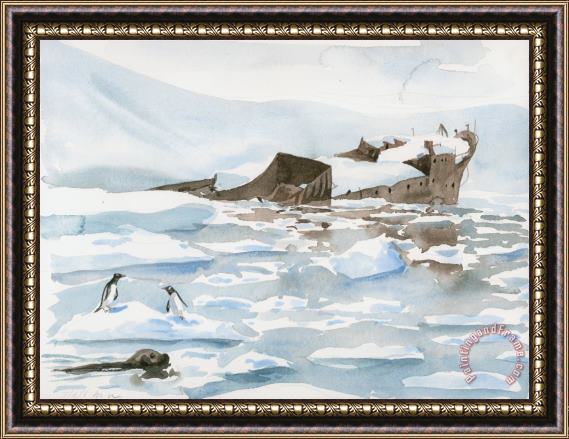 Alexis Rockman Untitled (antarctica 6) Framed Painting