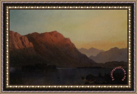 Alfred De Breanski Snr Sunset in The Highlands Framed Painting