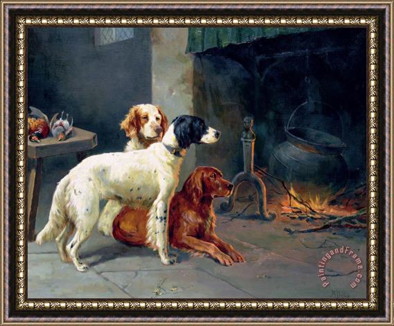 Alfred Duke By the Fire Framed Painting