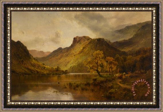 Alfred Fontville De Breanski The Gwynant Valley North Wales Framed Painting