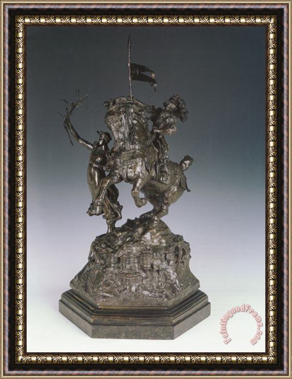 Alfred Gilbert St George And The Dragon, Victory Leading Sketchmodel for a Proposed War Memorial Framed Print