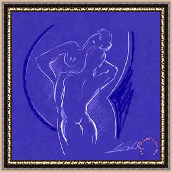 alfred gockel Forms in Purple Ii Framed Painting