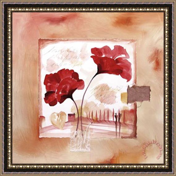 alfred gockel Hearts And Flowers I Framed Painting