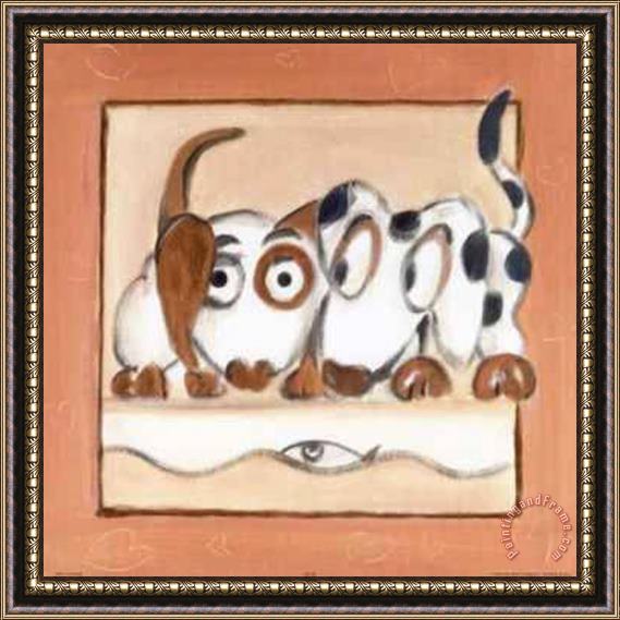 alfred gockel Puppy Love Ii Framed Painting