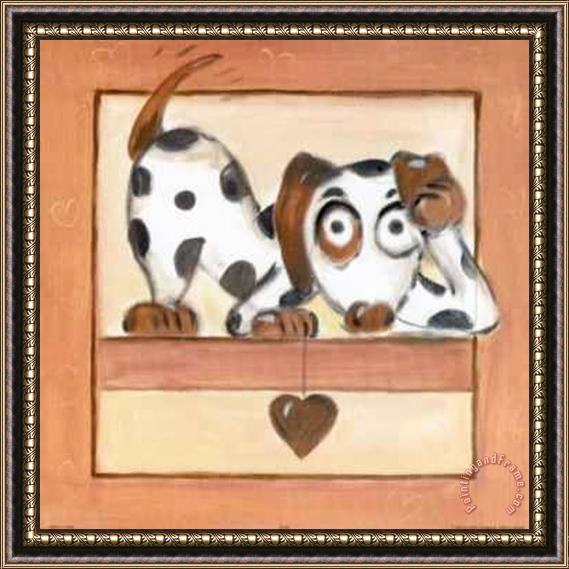 alfred gockel Puppy Love Iii Framed Painting