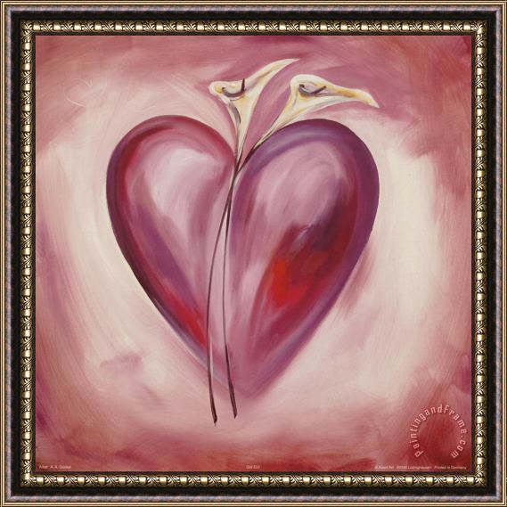 alfred gockel Shades of Love Lavender Framed Painting