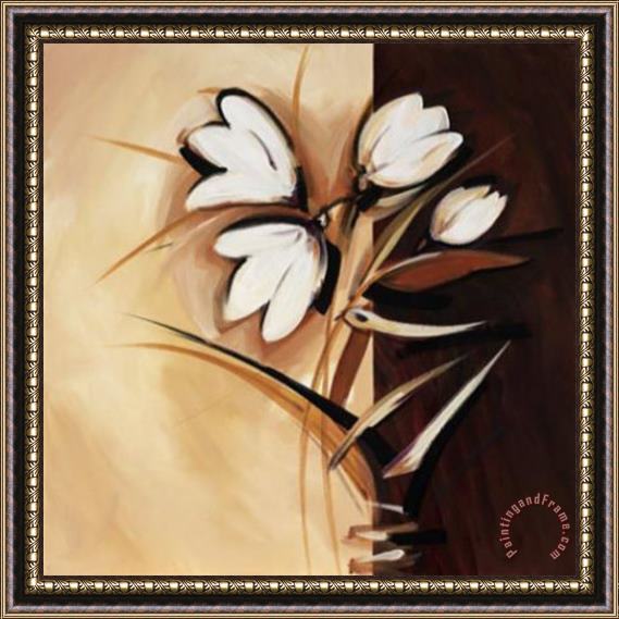 alfred gockel Split Flowers Freesia Framed Painting