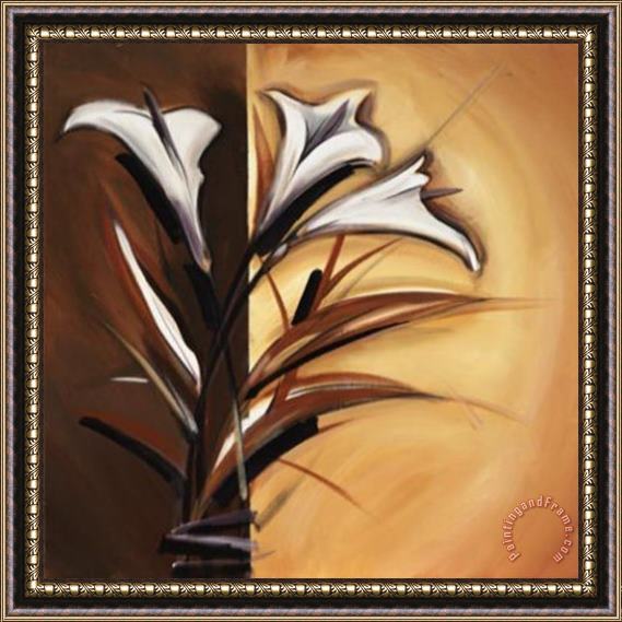 alfred gockel Split Flowers Lilies Framed Painting