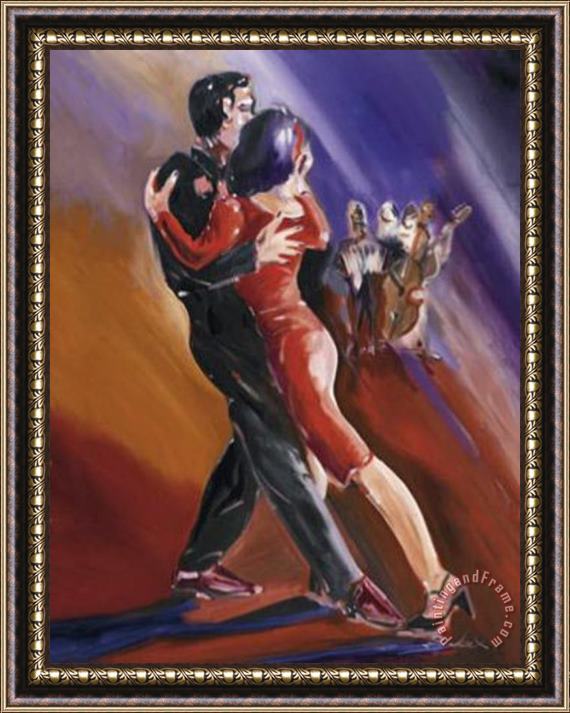 alfred gockel Tangerine Tango I Framed Painting