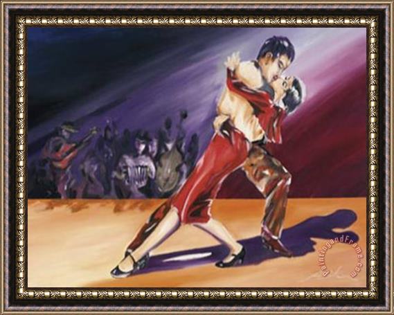 alfred gockel Tangerine Tango Iii Framed Painting