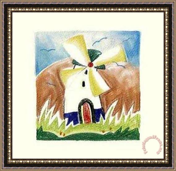 alfred gockel Windmill Framed Painting