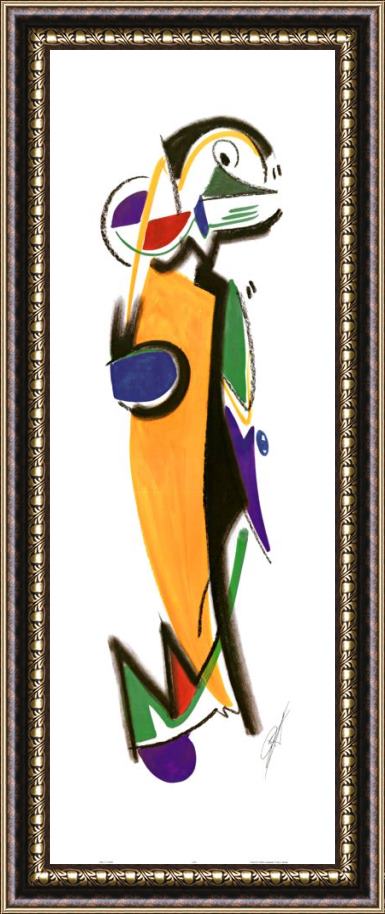alfred gockel Yellow Penguin Framed Painting