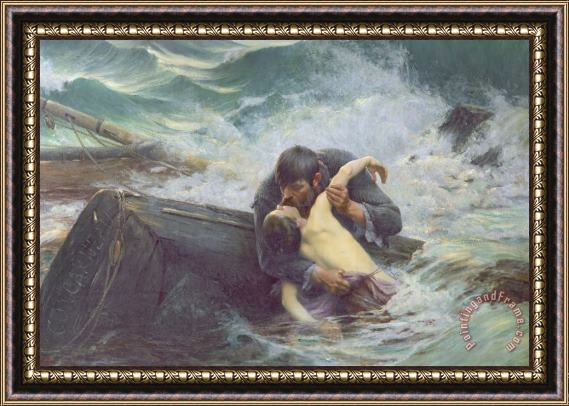 Alfred Guillou Adieu Framed Painting